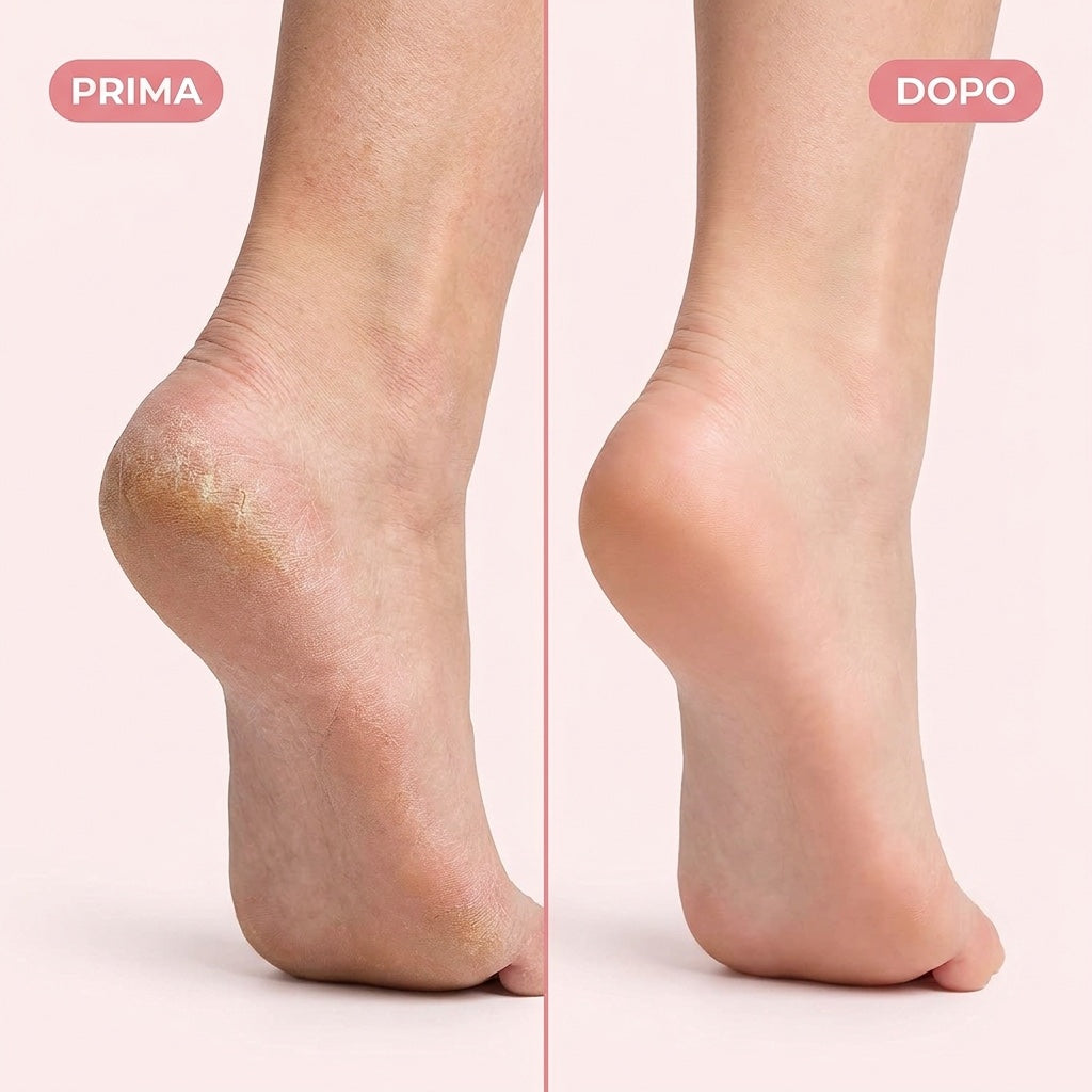 Tallone prima e dopo il trattamento Solevia